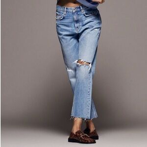 Zara high-waisted kick denim